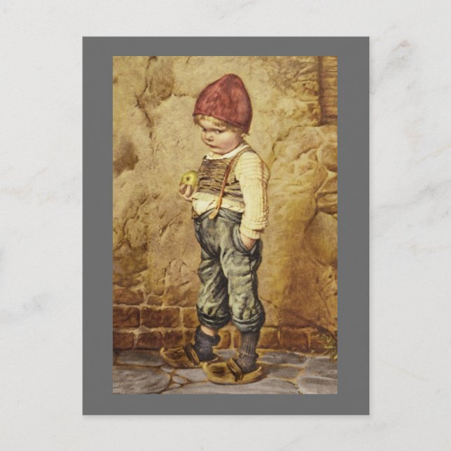 Carte Postale Hansel Avec Pomme Dorée (Devant)