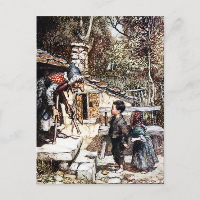 Carte postale Hansel et Gretel (Devant)