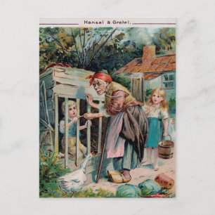 Carte Postale Hansel et Gretel vintage 1906