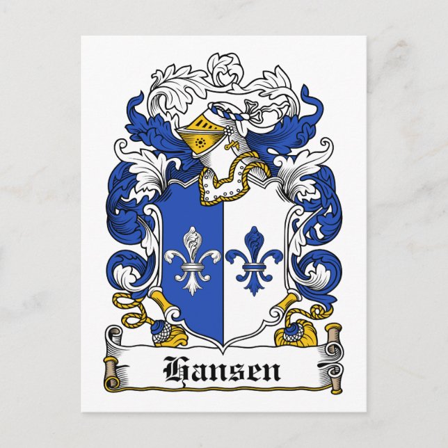 Carte Postale Hansen Family Crest (Devant)