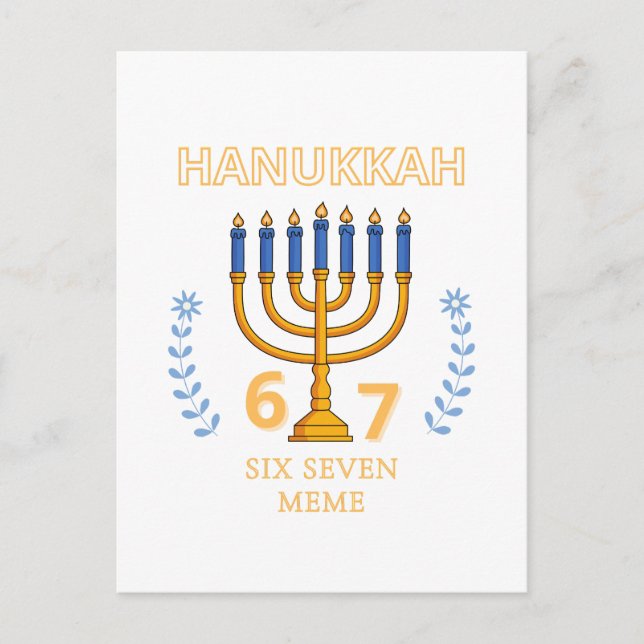 Carte Postale Hanukkah 67 Six Seven Meme (Devant)