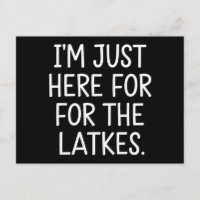 Hanukkah je suis juste là pour les latkes juifs