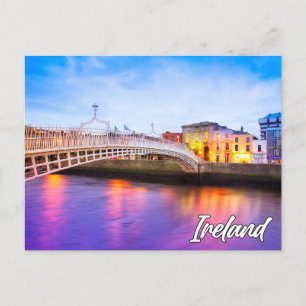 Carte Postale Ha'penny Bridge, Dublin, Irlande