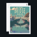 Carte Postale Ha'penny Bridge Dublin Vintage Travel Place<br><div class="desc">Ha'penny Bridge Dublin Irlande Vintage célèbre Travel Place</div>