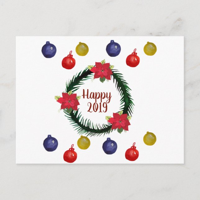 Carte postale Happy 2019 (Devant)