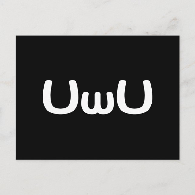 Carte Postale Happy Anime Face Emoticon (Devant)