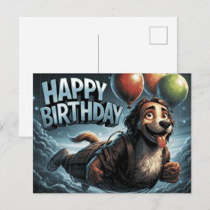 Carte Postale Happy Birthday 2026 Postcards Dog -4