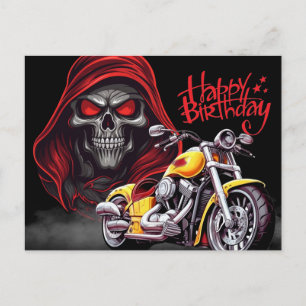 Carte Postale Happy birthday! biker