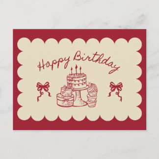Carte Postale Happy Birthday Card | Birthday Greeting Card