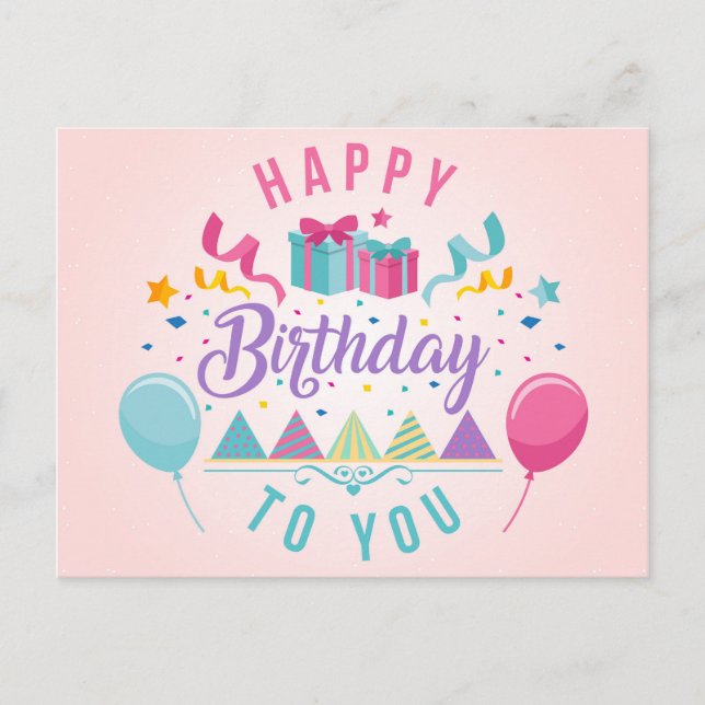 Carte Postale Happy birthday Greeting (Devant)