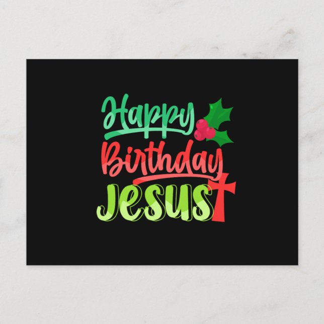 Carte Postale Happy Birthday Jesus Xmas Merry Christmas Gift (Devant)