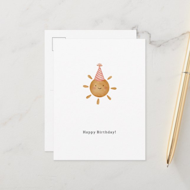 Carte Postale Happy Birthday Sunshine Card (Devant/Arrière en situation)