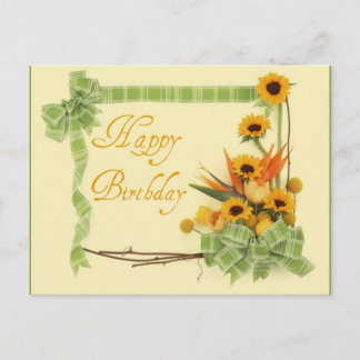 Carte Postale Happy Birthday with Ribbons