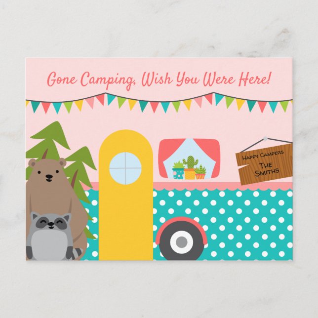 Carte Postale Happy Camper (Devant)