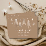Carte Postale Happy Camper Merci<br><div class="desc">Voici notre magnifique baby shower "Happy Camper", parfait pour célébrer l'arrivée de votre petit. Ce design charmant présente un thème de camping fantaisiste, avec des illustrations d'arbres, de lune et d'étoiles. Que vous planifiez un baby shower sur le thème de l'extérieur ou que vous aimiez simplement l'esthétique du camping, notre...</div>