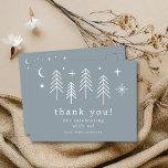 Carte Postale Happy Camper Merci<br><div class="desc">Voici notre magnifique baby shower "Happy Camper", parfait pour célébrer l'arrivée de votre petit. Ce design charmant présente un thème de camping fantaisiste, avec des illustrations d'arbres, de lune et d'étoiles. Que vous planifiez un baby shower sur le thème de l'extérieur ou que vous aimiez simplement l'esthétique du camping, notre...</div>
