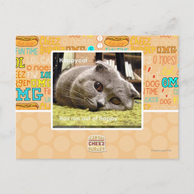 Carte Postale Happy cat, de happy (Devant)