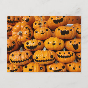 Carte Postale Happy Citrouille Halloween automne saison