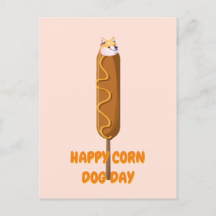 Carte postale Happy Corn Dog Doge Parody