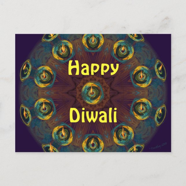 Carte Postale Happy Diwali postcard. (Devant)