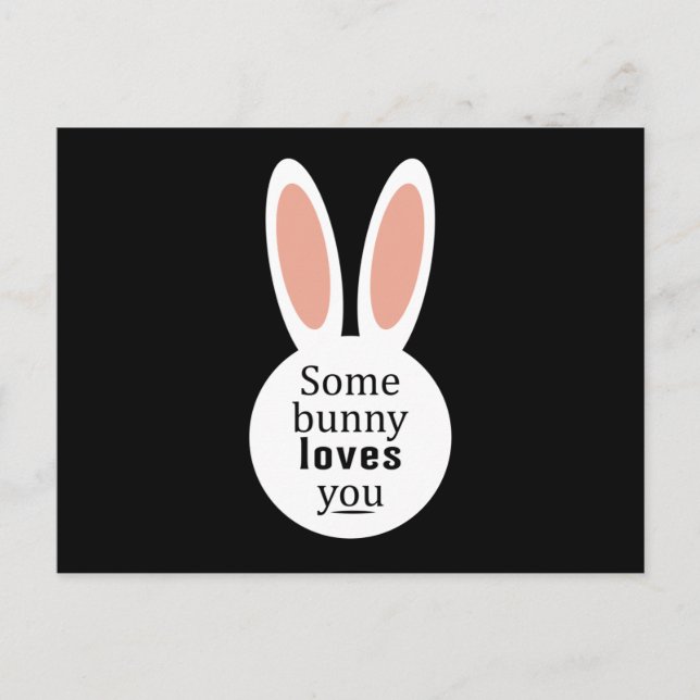 Carte Postale Happy Easter Bunny Spring Easter Egg Funny (Devant)