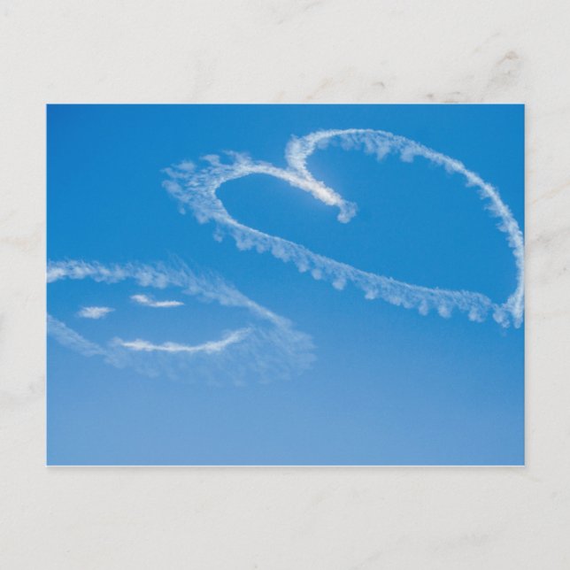 Carte postale Happy Face & Heart Blue Skies (Devant)