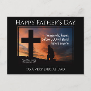 Carte Postale Happy Father's Day MAN OMS KNEELS BEFORE GOD