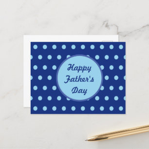 Carte postale Happy Fête des pères (Navy & Soft Bl