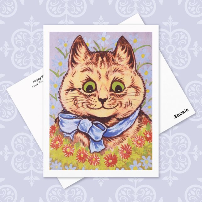 Carte Postale Happy Flower Cat Louis Wain (Créateur téléchargé)