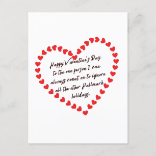 Carte Postale Happy Funny Valentines Day cadeau citations messag