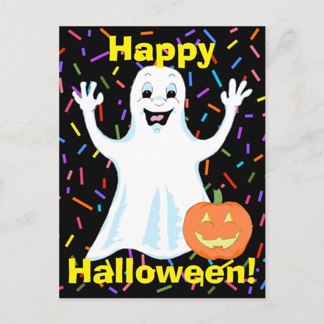 Carte postale Happy Ghost Halloween (Devant)