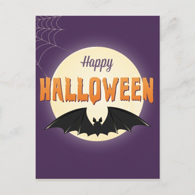 Carte Postale Happy Halloween chauve chauve (Devant)