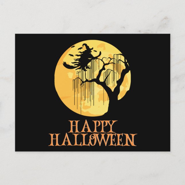 Carte Postale Happy Halloween drôle caractère Déplaisant (Devant)