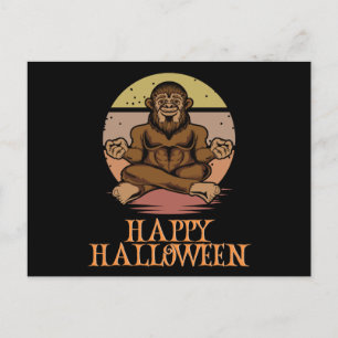 Carte Postale Happy Halloween drôle caractère Déplaisant