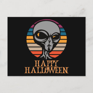 Carte Postale Happy Halloween drôle caractère Déplaisant