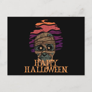 Carte Postale Happy Halloween drôle caractère Déplaisant