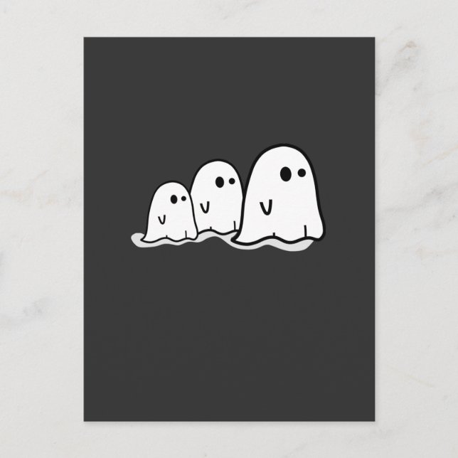 Carte postale Happy Halloween Ghosts (Devant)