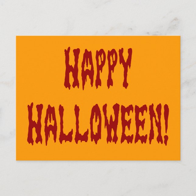 Carte Postale Happy Halloween Gore Texte (Devant)