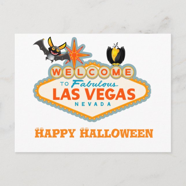 Carte Postale Happy Halloween Las Vegas Style (Devant)