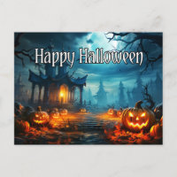 Happy Halloween Maison hantée et Citrouilles Éffra