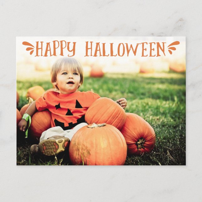 Carte Postale Happy Halloween Personnalisé Salutation photo (Devant)