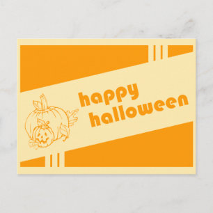 Carte Postale happy halloween : retro :