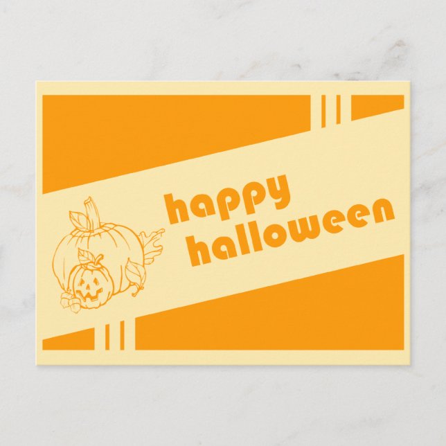 Carte Postale happy halloween : retro : (Devant)