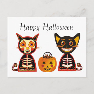 Carte Postale Happy Halloween style Vintage