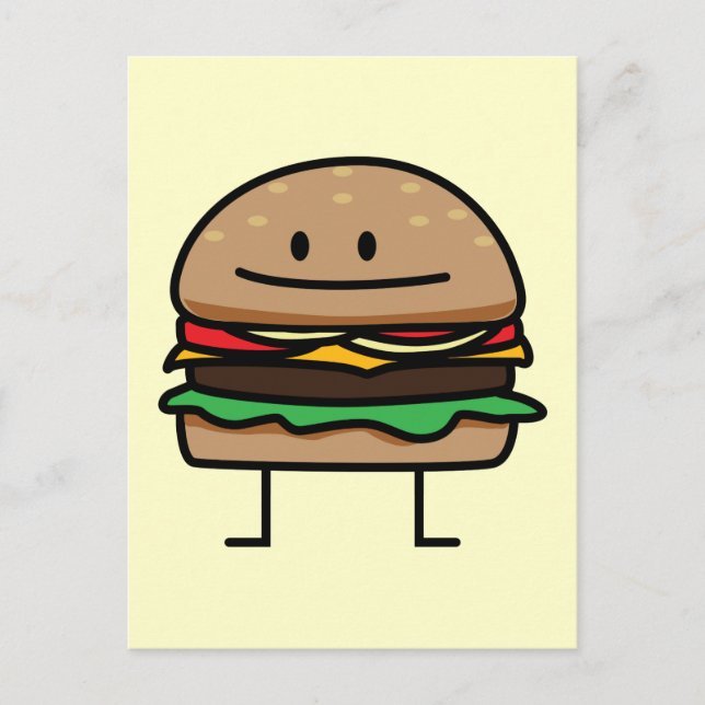 Carte Postale Happy Hamburger (Devant)