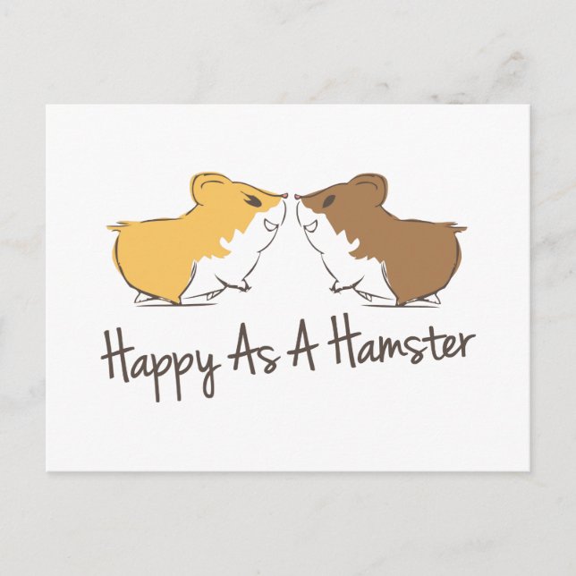 Carte Postale Happy Hamster (Devant)