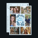 Carte Postale HAPPY HANOUKKA CUSTOM 6 PHOTO Holiday<br><div class="desc">J'espère que vous aimez ce design de vacances. Cliquez sur "personnaliser" pour éditer et ajouter vos propres photos et texte à l'avant et à l'arrière. Consultez ma boutique pour trouver des articles plus assortis comme des autocollants, des tasses, des serviettes, du papier d'emballage ainsi que d'autres motifs de vacances. Merci...</div>