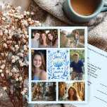 Carte Postale HAPPY HANOUKKA CUSTOM 6 PHOTO Holiday<br><div class="desc">J'espère que vous aimez ce design de vacances. Cliquez sur "personnaliser" pour éditer et ajouter vos propres photos et texte à l'avant et à l'arrière. Consultez ma boutique pour trouver des articles plus assortis comme des autocollants, des tasses, des serviettes, du papier d'emballage ainsi que d'autres motifs de vacances. Merci...</div>