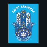 Carte Postale 🕎 Happy Hanoukka, Main de Miriam, personnalisable<br><div class="desc">Bonne Hanoukka,  Main de Miriam</div>