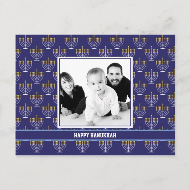 Carte Postale 🕎 Happy Hanoukka, sa propre image, personnalisabl (Devant)